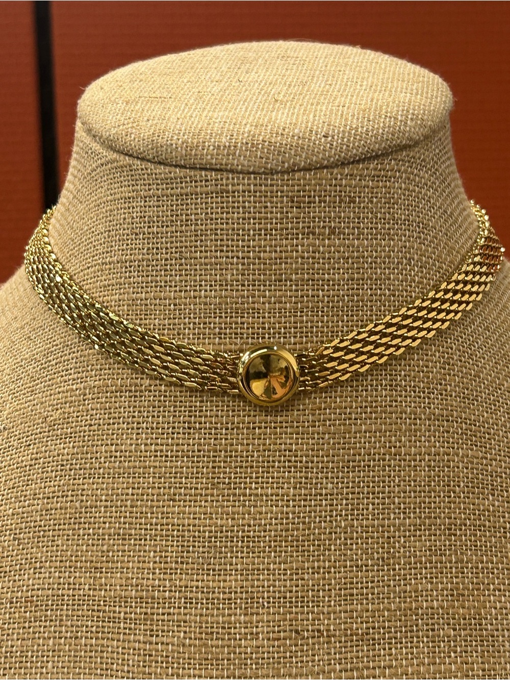 Gorgeous Monet gold plated choker
